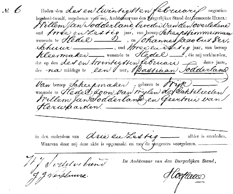 19120226 ovl akte 6 Bastiaan zv WJ Sodderland - G v Herwaarden